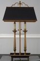 F74899: Pair DECORATIVE CRAFTS Tole Shade Brass La