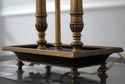 F74899: Pair DECORATIVE CRAFTS Tole Shade Brass La