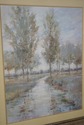 F74753: Pair Framed & Matted Meadow & Tree Scene P