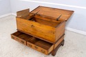 LF70000: Antique Hand Made 2 Drawer Oak Lidded Bla