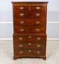 69959: BAKER Mahogany Chippendale Style Chest On C