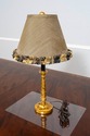 F69986: Pair Of Regency Gold Gilt & Ebony Candlest