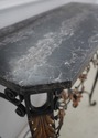 70064: Vintage Wrought Iron Marble Top Console Tab