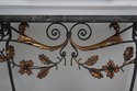 70064: Vintage Wrought Iron Marble Top Console Tab