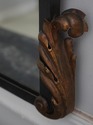 70064: Vintage Wrought Iron Marble Top Console Tab