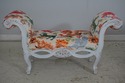 L70012: French White Bench w. Modern Chinese Drago
