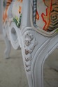 L70012: French White Bench w. Modern Chinese Drago