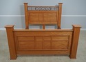 F61493EC: THOMASVILLE Queen Size Oak Modern Bed 