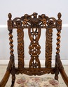 70024: French Continental Ornate Walnut Carved Arm