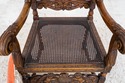 70024: French Continental Ornate Walnut Carved Arm