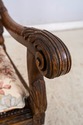 70024: French Continental Ornate Walnut Carved Arm