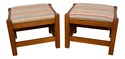 F70055: Pair Mission Oak Arts & Crafts Footstools