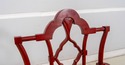 70084: Chinese Chippendale Cane Seat Red Finish Ar