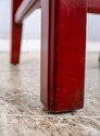 70084: Chinese Chippendale Cane Seat Red Finish Ar