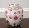 LF55817EC: Pair Small Porcelain Lidded Ginger Jars