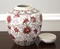 LF55817EC: Pair Small Porcelain Lidded Ginger Jars