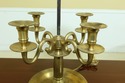 F32775EC: Large Tole Shade Brass Table Lamp