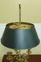 F32775EC: Large Tole Shade Brass Table Lamp