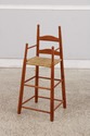 F75054: Antique Tiger Maple Childs Woven Seat High