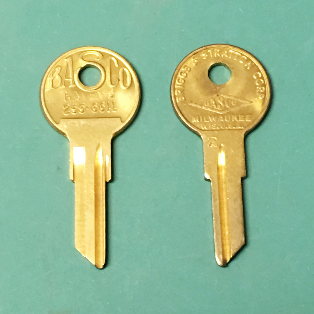 BASCO Grv 2 Secondary KEY BLANK for GM 1926-1934 Harley-D, Indian Yr ...