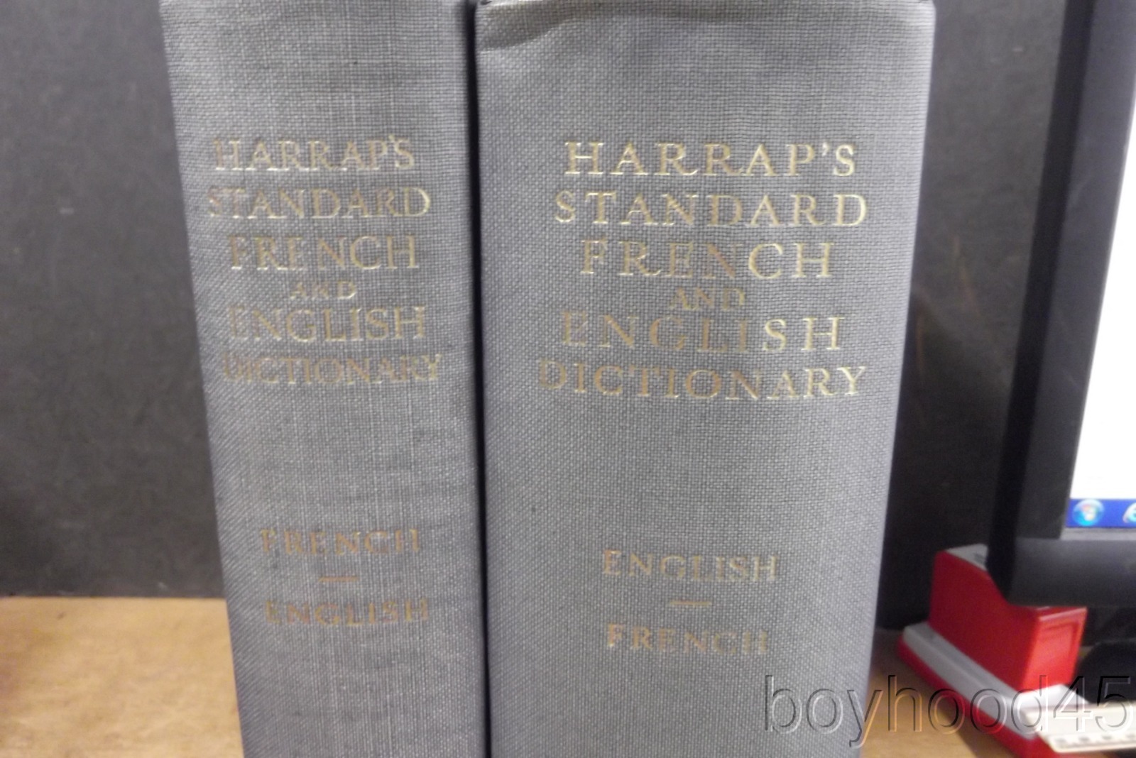 Harrap's Standard French and English Dictionary-2 large vols