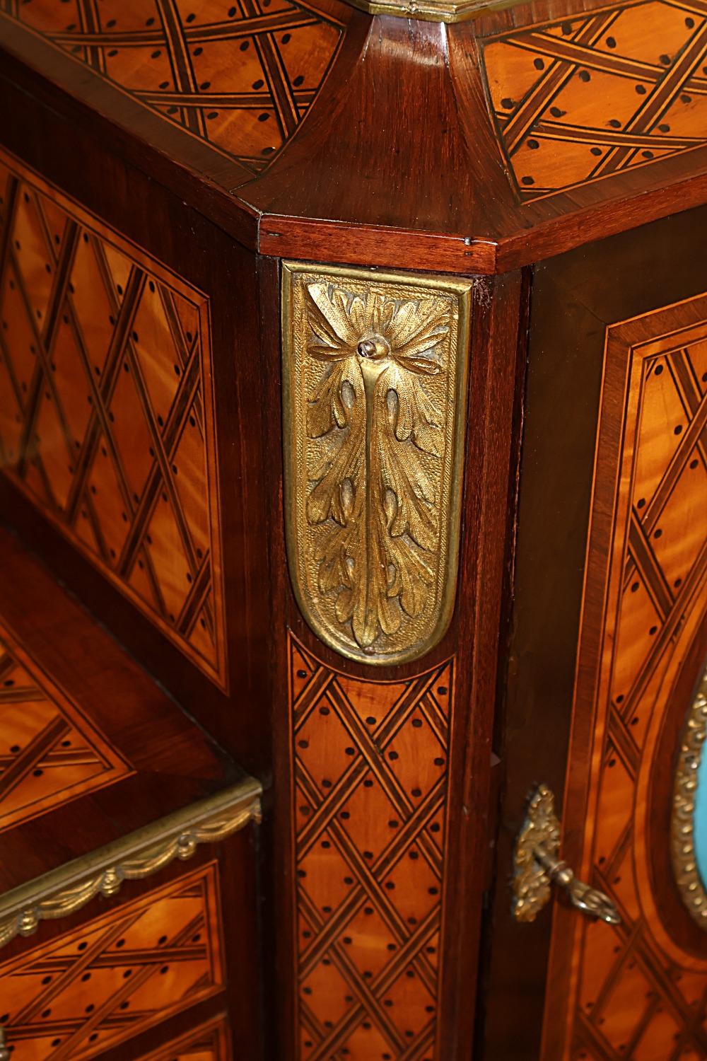 Donald Ross 19th Century Inlaid Porcelain & Ormolu Mounted Desk