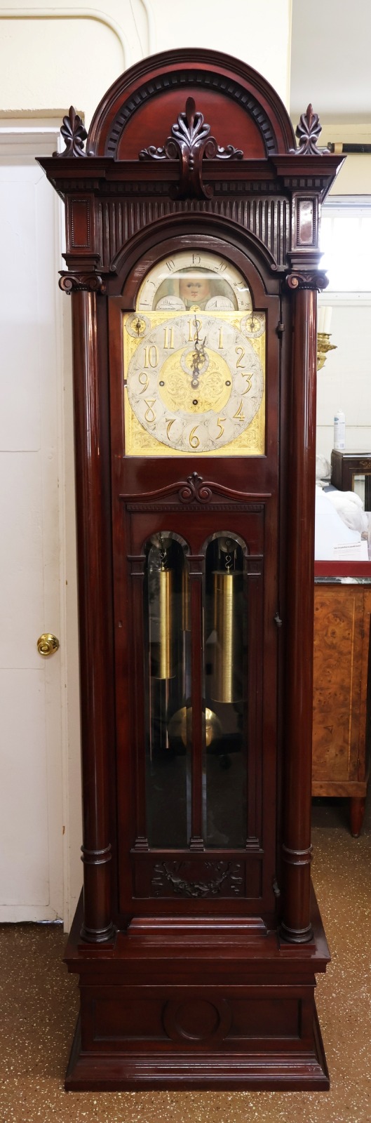 pastel 1990年代 掛け時計 ポストモダン mid-century Antique Late 19th Century Victorian Mahogany 9 Tube Tall Case