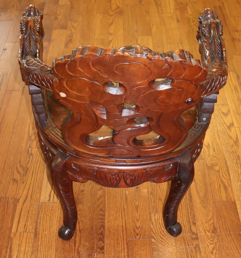 Antique Late 19th Century Meiji Japanese Dragon Carved Chair | eBay