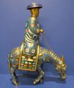 Vintage Chinese Cloisonne Pair of Horses w Riders