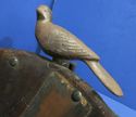 Jan Barboglio Wooden Bowl 17" w  Iron Metal Bird H