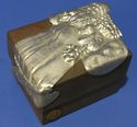 Jan Barboglio Cast Iron Box Silver Santa Claus Dec