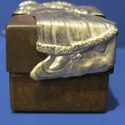 Jan Barboglio Cast Iron Box Silver Santa Claus Dec