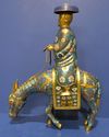 Vintage Chinese Cloisonne Pair of Horses w Riders