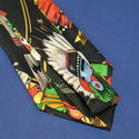 Vintage Hermes Tie Kachina Native American Indian 