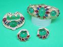 Vintage Trifari Jewels of India Parure Bracelet Pi