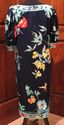 Vintage Leonard 1970s  Dress Black w Birds & Flora