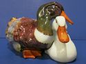 Herend Medium Natural Loving Ducks Pair