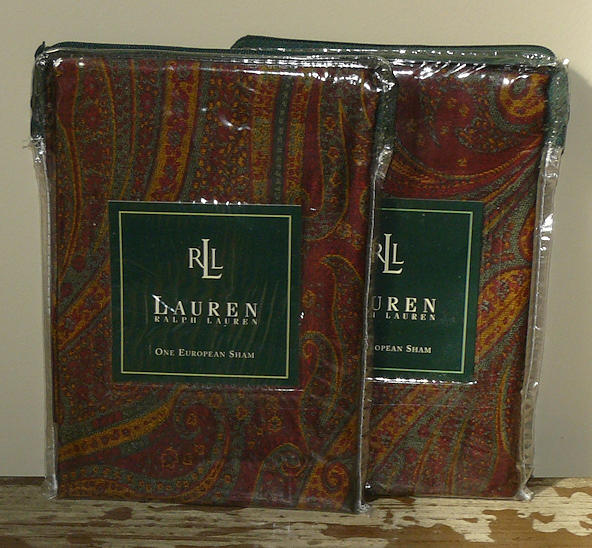 1 Euro SHAM Ralph Lauren GREAT BARRINGTON Paisley One NEW 3 Available