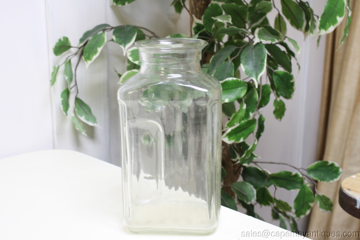 Download Vintage Milk Bottle Clear Glass Pouring Spout Fluted Grips farm house 1/2 gallon | eBay