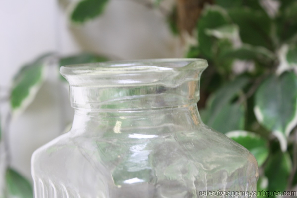Download Vintage Milk Bottle Clear Glass Pouring Spout Fluted Grips farm house 1/2 gallon | eBay