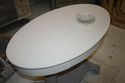 Antique Empire Accent Table Hand Painted White Gra