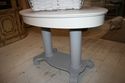 Antique Empire Accent Table Hand Painted White Gra