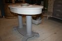 Antique Empire Accent Table Hand Painted White Gra