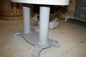 Antique Empire Accent Table Hand Painted White Gra