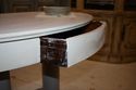 Antique Empire Accent Table Hand Painted White Gra