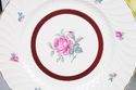 Burslem England Dinner Plate Pink Roses Burgundy I