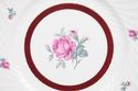 Burslem England Dinner Plate Pink Roses Burgundy I