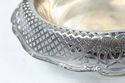 Silver Plate Deep Round Bowl Folded Pierced Rim Sc