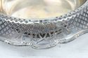 Silver Plate Deep Round Bowl Folded Pierced Rim Sc