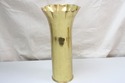 Brass Asian Flower Dragon Etched Vase Large Ruffle